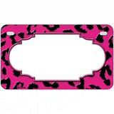 Pink Black Cheetah Scallop Metal Novelty License Plate 7" x 4" (MP)