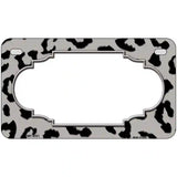 Grey Black Cheetah Scallop Metal Novelty License Plate 7" x 4" (MP)