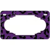 Purple Black Cheetah Scallop Metal Novelty License Plate 7" x 4" (MP)