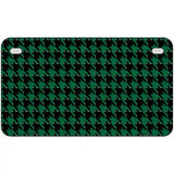 Green Black Houndstooth Metal Novelty License Plate 7" x 4" (MP)