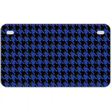 Blue Black Houndstooth Metal Novelty License Plate 7" x 4" (MP)