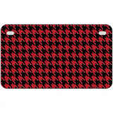 Red Black Houndstooth Metal Novelty License Plate 7" x 4" (MP)
