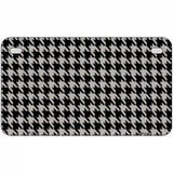 Grey Black Houndstooth Metal Novelty License Plate 7" x 4" (MP)