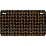 Brown Black Houndstooth Metal Novelty License Plate 7" x 4" (MP)