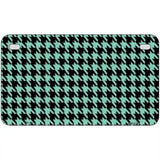 Mint Black Houndstooth Metal Novelty License Plate 7" x 4" (MP)