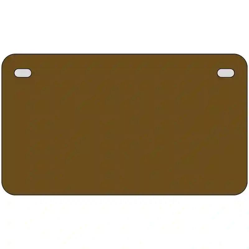 Brown Solid Metal Novelty License Plate 7" x 4" (MP)