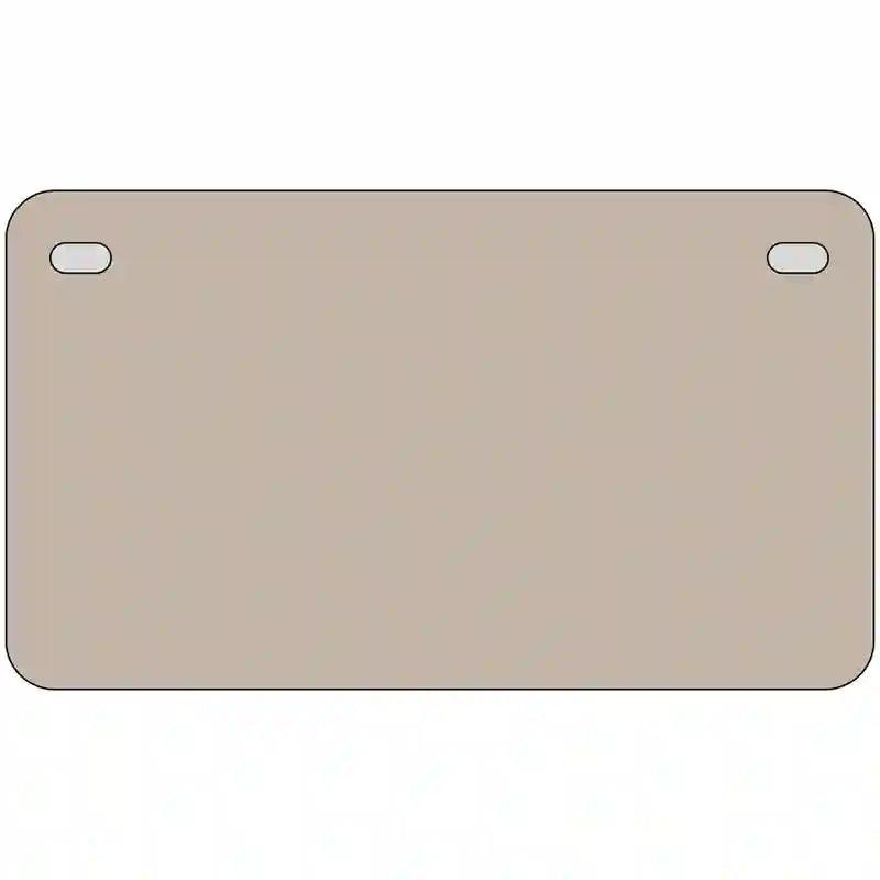 Tan Solid Metal Novelty License Plate 7" x 4" (MP)