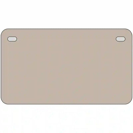 Tan Solid Metal Novelty License Plate 7" x 4" (MP)