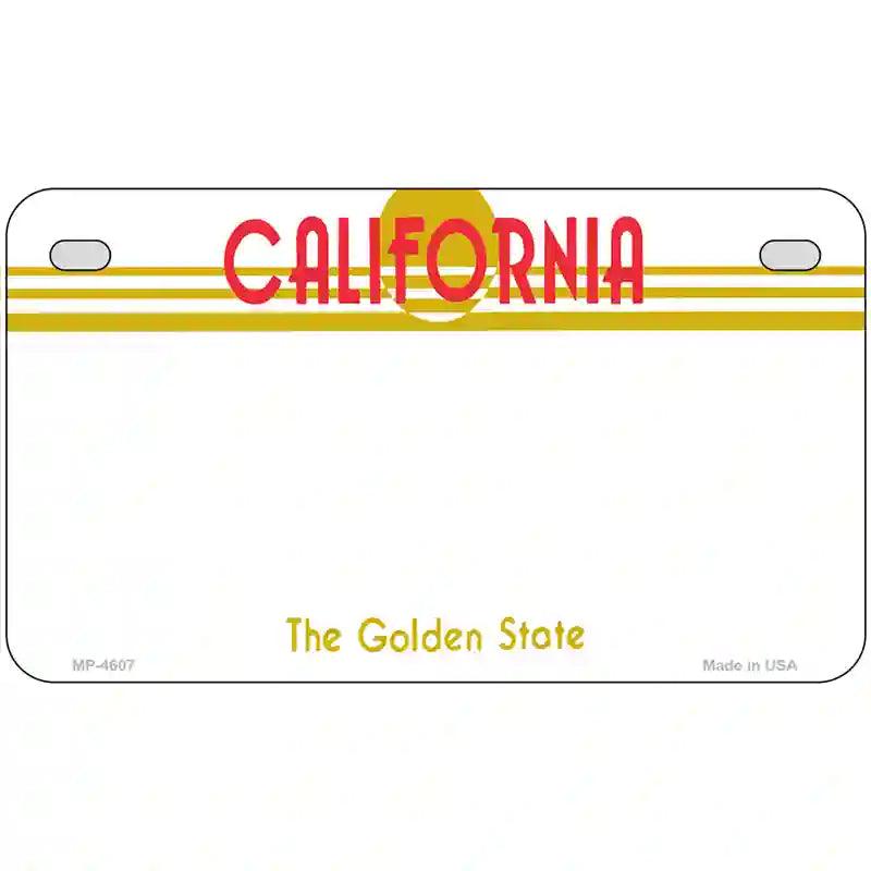 California Golden State Plate Novelty State Blank Metal License Plate 7" x 4" (MP)