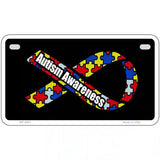 Autism Awareness Ribbon Metal Novelty License Plate 7" x 4" (MP)
