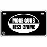 More Guns Less Crime Metal Novelty License Plate 7" x 4" (MP)