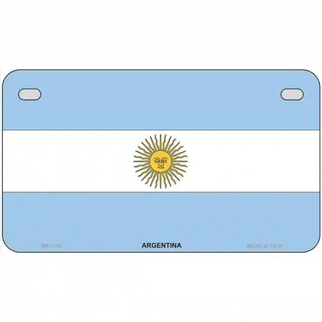 Argentina Flag Metal Novelty License Plate 7" x 4" (MP)