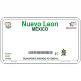 Nuevo Leon Mexico Novelty Metal License Plate 7" x 4" (MP)