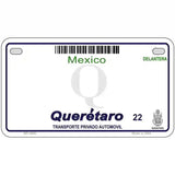 Queretaro Mexico Novelty Metal License Plate 7" x 4" (MP)