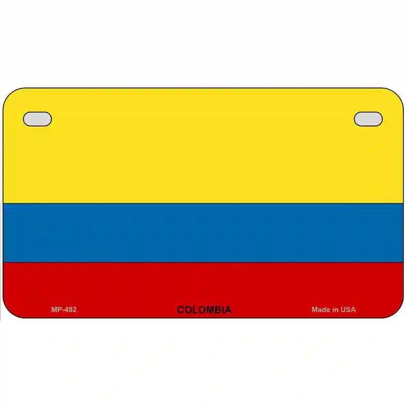 Colombia Flag Metal Novelty License Plate 7" x 4" (MP)