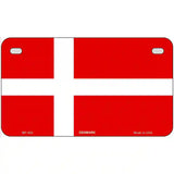 Denmark Flag Metal Novelty License Plate 7" x 4" (MP)