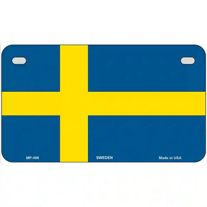 Sweden Flag Metal Novelty License Plate 7" x 4" (MP)