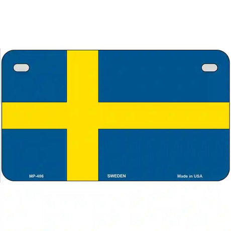 Sweden Flag Metal Novelty License Plate 7" x 4" (MP)