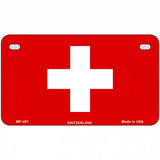 Switzerland Flag Metal Novelty License Plate 7" x 4" (MP)