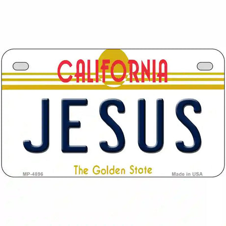 Jesus California Novelty Metal License Plate 7" x 4" (MP)