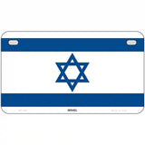 Israel Flag Metal Novelty License Plate 7" x 4" (MP)