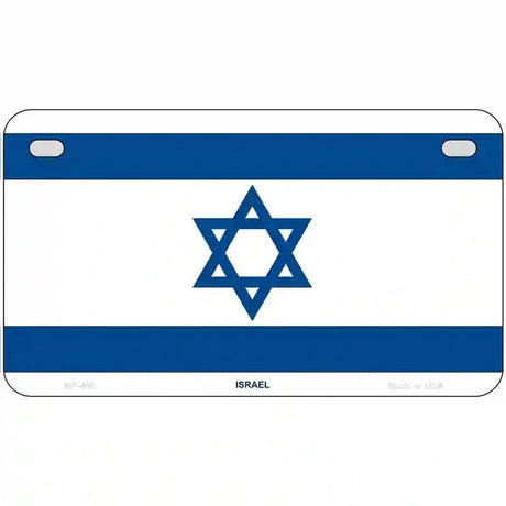 Israel Flag Metal Novelty License Plate 7" x 4" (MP)