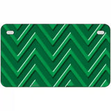 Green Light Green Chevron Metal Novelty License Plate 7" x 4" (MP)