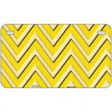 Yellow Light Yellow Chevron Metal Novelty License Plate 7" x 4" (MP)