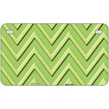 Lime Green Lighter Lime Green Chevron Metal Novelty License Plate 7" x 4" (MP)