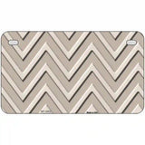 Tan Light Tan Chevron Metal Novelty License Plate 7" x 4" (MP)