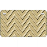 Gold Light Gold Chevron Metal Novelty License Plate 7" x 4" (MP)