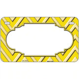 Yellow Light Yellow Scallop Chevron Metal Novelty License Plate 7" x 4" (MP)