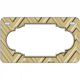 Gold Light Gold Scallop Chevron Metal Novelty License Plate 7" x 4" (MP)