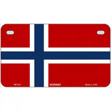 Norway Flag Metal Novelty License Plate 7" x 4" (MP)