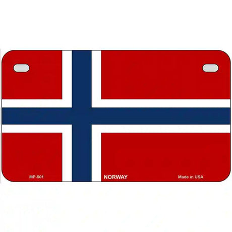 Norway Flag Metal Novelty License Plate 7" x 4" (MP)
