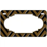 Brown Black Chevron Scallop Metal Novelty License Plate 7" x 4" (MP)