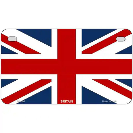 Britain Flag Metal Novelty License Plate 7" x 4" (MP)