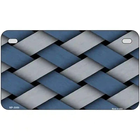 Weave Blue & Gray Metal Novelty License Plate 7" x 4" (MP)