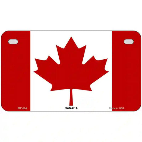 Canadian Flag Metal Novelty License Plate 7" x 4" (MP)