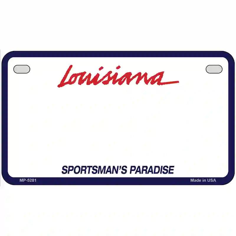 Louisiana Sportsman Blank Plate Metal License Plate 7" x 4" (MP)