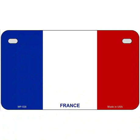 France Flag Metal Novelty License Plate 7" x 4" (MP)