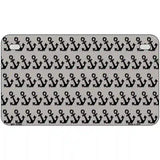 Grey Black Anchor Metal Novelty License Plate 7" x 4" (MP)