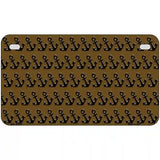 Brown Black Anchor Metal Novelty License Plate 7" x 4" (MP)