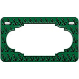 Green Black Anchor Scallop Center Metal Novelty License Plate 7" x 4" (MP)