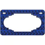 Blue Black Anchor Scallop Center Metal Novelty License Plate 7" x 4" (MP)