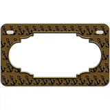 Brown Black Anchor Scallop Center Metal Novelty License Plate 7" x 4" (MP)