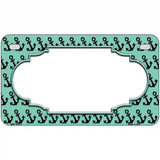 Mint Black Anchor Scallop Center Metal Novelty License Plate 7" x 4" (MP)