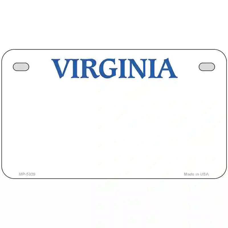 Virginia Blank Novelty Metal License Plate 7" x 4" (MP)