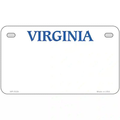 Virginia Blank Novelty Metal License Plate 7" x 4" (MP)