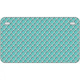 Tiffany Blue White Quatrefoil Metal Novelty License Plate 7" x 4" (MP)